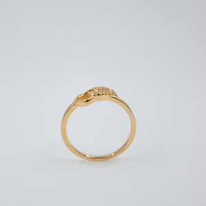 Anillo corazón lazado